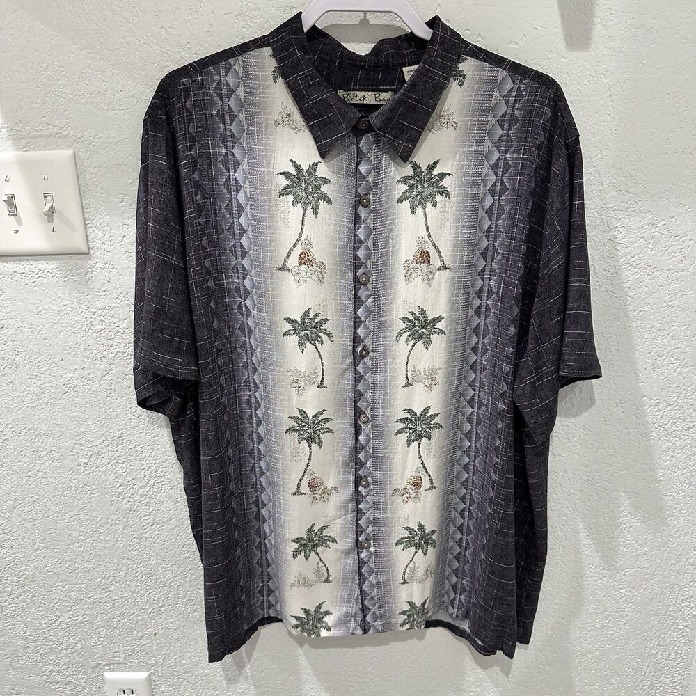 Batik Bay Short Sleeve Button Down Mens XXL Palm Trees Hawaiian Shirt Resortwear